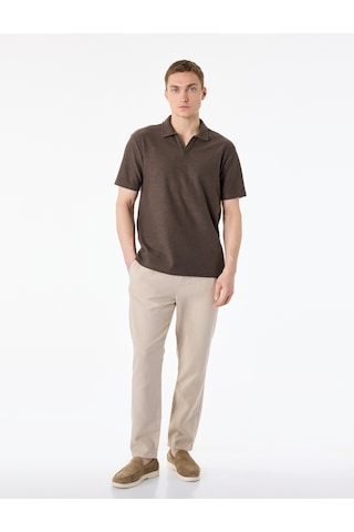 Koton Regular Fit Kısa Kollu Basic Polo Yaka Tişört Kahverengi 6sam10426mk Kahve