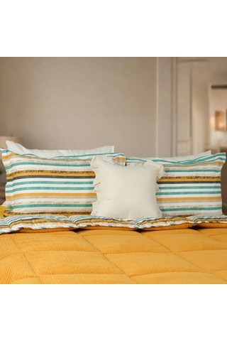 Sherpa Comforter Çift Kişilik Uyku Seti - Turuncu