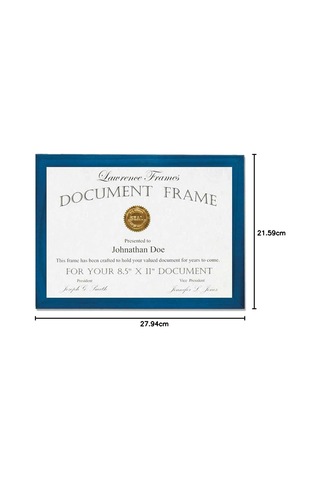 Lawrence Frames Mavi Ahşap Sertifika Resim Çerçevesi, Galeri Koleksiyonu, 8-1/2 X 11-inç