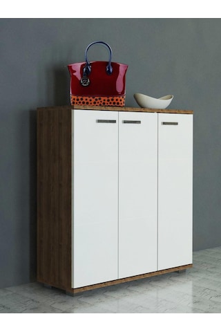 Dekorister Sinem Ayakkabılık Beyaz-Ceviz