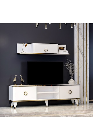 Beyaz Sophia Tv Ünitesi Beyaz