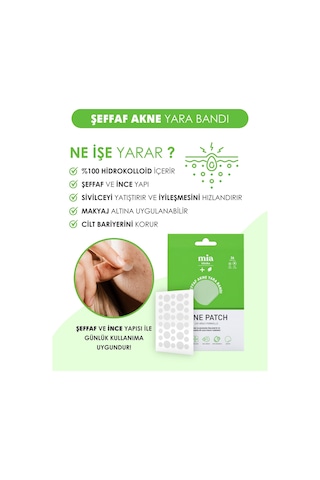 Mia Klinika Şeffaf Akne ve Sivilce Bandı 36 Adet