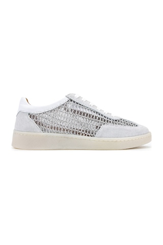Tamer Tanca Kadın Hakiki Deri Beyaz Sneakers & Spor Ayakkabı 1031 7164 Bn Ayk Y26 Byz Suet/gms Sım/byz