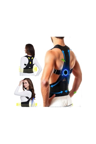 Unisex Bel Kemeri Manyetik Spor Korse Dik Duruş Korsesi Manyetik Bel Omuz Sırt Desteği