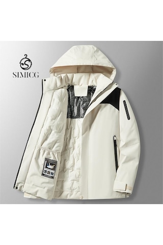 Sımıcg Winter Graphene Outdoor Erkek Dağcılık Ceket - Siyah Beyaz Siyah - Beyaz