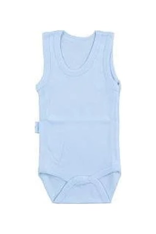 Sebi Bebe Bebek Pamuklu Alttan Çıtçıtlı Askılı Bady-11299 Mavi