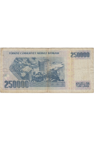 7. Emisyon 3. Tertip 250.000 Lira I19 Temiz.