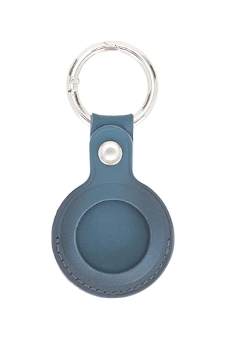 Apple Airtag Uyumlu Deri Anahtarlık, Brn4ef Mavi