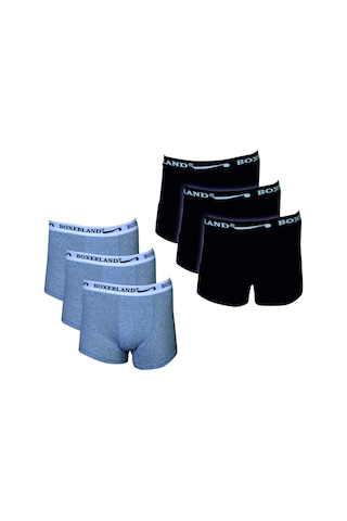Boxerland Likralı Boxer Ekonomik Siyah Gri 6'Lı Paket Gri - Siyah Boxerland Likralı Boxer Ekonomik Siyah Gri 6'Lı Paket Gri - Siyah