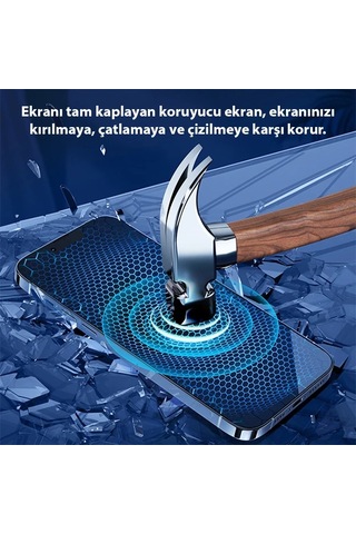 Gor iPhone Uyumlu 13 Pro Max Darbe Emici Ekran Koruyucu Jelatin 5 Adet Set- 5775