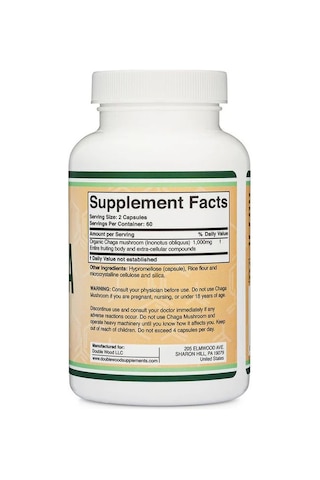 Chaga Mushroom Supplement 1000 Mg 120 Kapsül