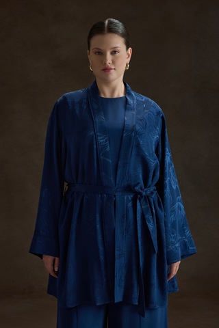 Aker İndigo Rayon Viscon Kimono İndigo İndigo