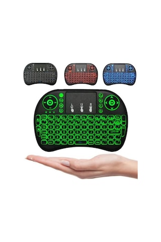 2.4g Air Mouse Kablosuz Klavye Dokunmatik Pedli Şarj Edilebilir El Tipi Klavye Akıllı Tv Android Tv
