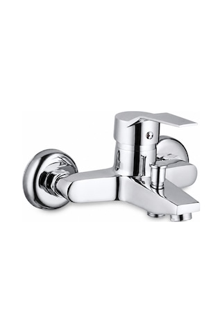 Purvex Home Spektra Banyo Bataryası Duvara Montaj Aç Kapa Krom Pirinç Musluk Fonksiyonel Yönlendiricili Duş Batarya Seti Lüks Modern Tasarım