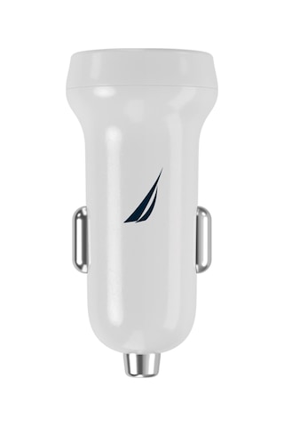 Nautica CH15 Çift USB Çakmaklık Girişli Araç İçi Şarj Cihazı Beyaz