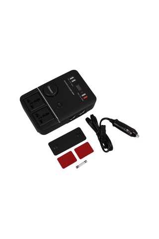 Ayt Olesson 1661 Dc 12-24v 200w Oto Araç Power İnverter 2x Çakmak Girişi 2x Type-c 4x Usb 2x 220v Üniversal Priz