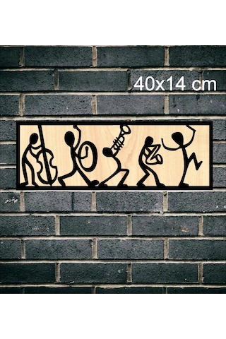 Müzik Temalı Ahşap Duvar tablo