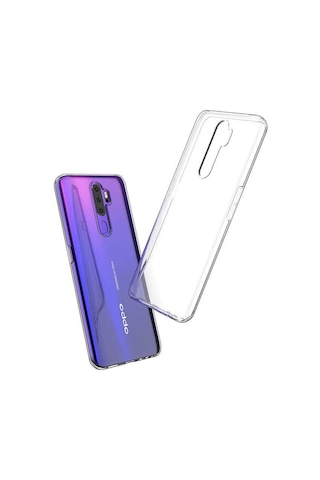 Kilifone - Oppo A5 2020 Uyumlu - Kılıf Şeffaf Soft Slim Fitt Süper Silikon Kapak - Şeffaf