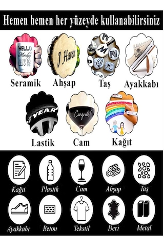 Beyaz Keçeli Markör Kalem 1 Adet Yağlı Bazlı Kalıcı Marker Kalem Hızlı Kuruma Cam Metal Lastik Seramik Ahşap Taş Plastik