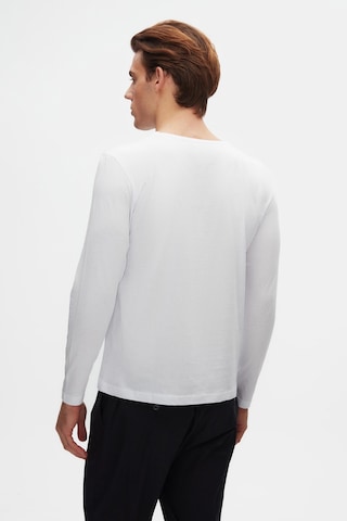 Ds Damat Slim Fit Beyaz Bisiklet Yaka %100 Pamuk Nefes Alabilen Uzun Kollu Body T-shirt 4hc14ort0007m 801