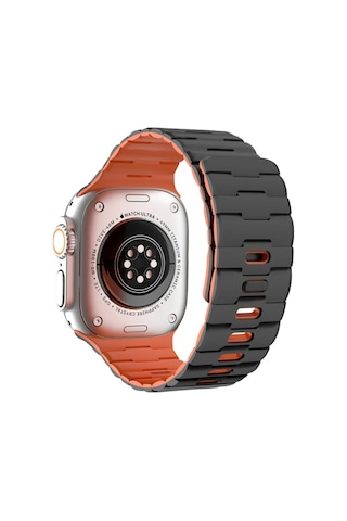 Watch Ultra 49mm Wowen Kordon - Siyah-turuncu