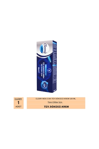 Clemy Men 3 Dk Tüy Dökücü Krem Tüm Ciltler İçin 100 Ml