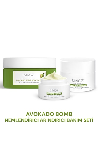 Sinoz Avokado Bomb Nemlendirici ve Arındırıcı Bakım Seti 3'lü