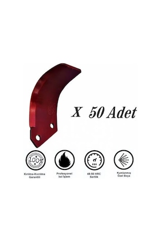 Demiray 1.kalite 8 Mm Ekstra Çelik C Tipi Rotovatör Bıçağı 50 Adet - Türkay Marka Uyumlu