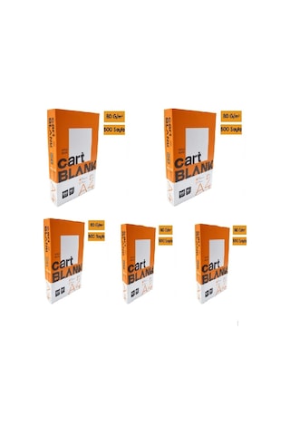A4 Fotokopi Kağıdı 80 G/m² 2500 Adet 5 Paket