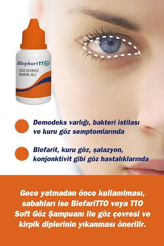 Blephari-tto Göz Çevresi Bakım Jeli 20ml Panthenol // Hydrolyzed // Triethanolamine