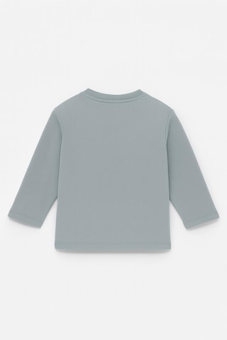 Luess Unisex Çocuk Happiness Nakışlı Cepli Fitilli Kaşkorse Tişört Açık Mavi