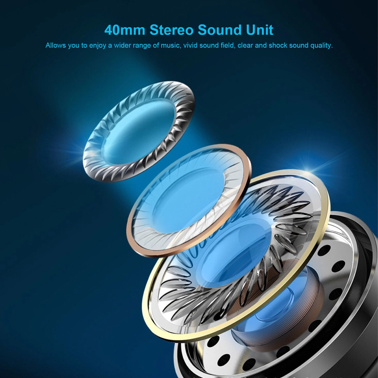 Moveevo Kablolu Kulaküstü Mikrofonlu Oyuncu Kulaklığı, 40mm Hoparlör, 3.5mm Giriş, Bilgisayar/telefon Uyumlu, Siyah