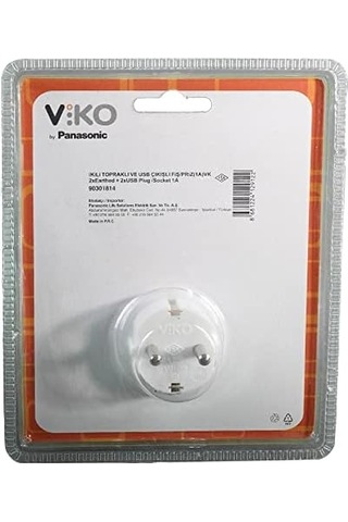 İkili Topraklı Ve Usb Çıkışlı Fiş Priz 1a Vk