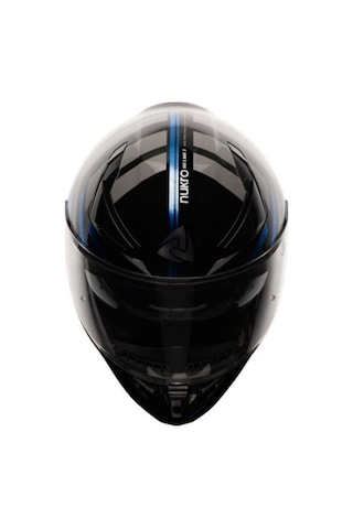 Nukro 853 Power Full Face Kapalı Motosiklet Kaskı Mavi - Siyah