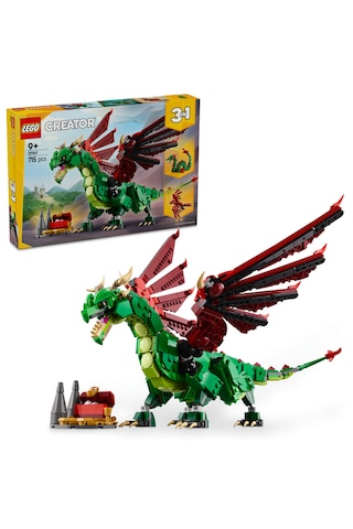 LEGO® Creator 3’ü 1 Arada Orta Çağ Ejderhası 31161 - 9 Yaş ve Üzeri Çocuklar için Yaratıcı Oyuncak Yapım Seti (715 Parça)