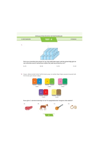 3. Sınıf Zihin Çalıştıran Eğlenceli Kanguru Matematik Soruları