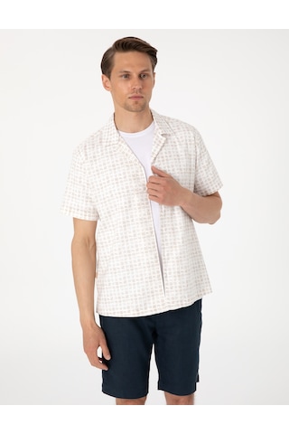 Pierre Cardin Erkek Bej Gömlek Kısa Kollu 50304509-vr011 Bej