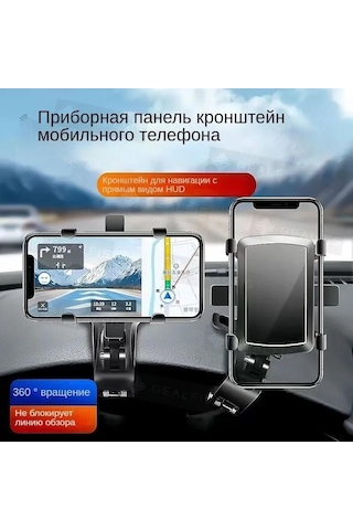 Maiyame Siyah Arabaya Telefon Tutucu - 360 Döner Ve Katlanabilir, Dashboard İkincil Nesil Kanca Tipi