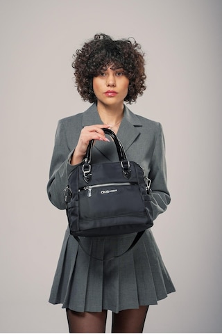 Ççs Kadın 17894 Omuz Ve Sırt Çantası Siyah-bej Siyah - Bej