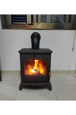 Modena Tek Camlı Şömine Döküm Soba