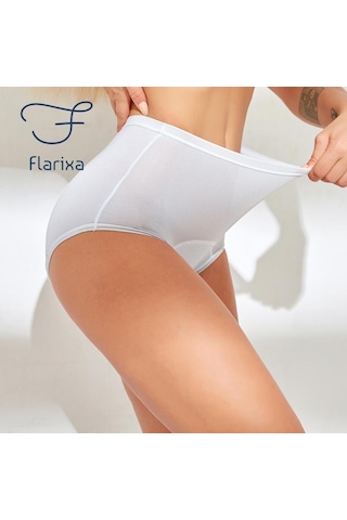 Yeşil Flarixa L-5xl Sızdırmaz 3 Katmanlı Adet Külotu Kadın Adet İç Çamaşırı İdrar Kaçırma İç Çamaşırı Büyük Beden Kadın Fizyolojik Külot Yeşil