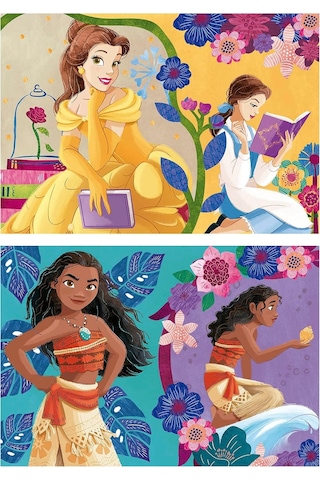 Educa 2x25 Parça Disney Prensesleri Kız Çocuk Ahşap Puzzle 3-5 Yaş 1 Adet