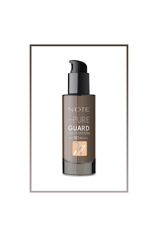 Note Cosmetics Pure Guard Yoğun Kapatıcı Saten Bitişli Fondöten SPF50 120 Golden Beige
