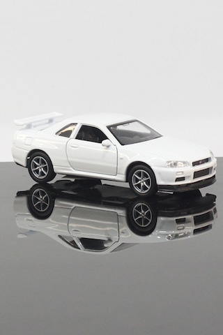 Toyaş Nissan Skyline Gt-r R34 Model Çek Bırak Araba 11 CM Beyaz