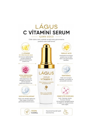 Lágus Leke Karşıtı ve Aydınlatıcı Vitamin C Serum 30 ML