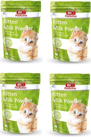 Bio Petactive Kitten Milk Powder Yavru Kedi Süt Tozu 200 Gr. X 4 Adet