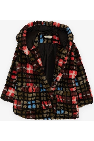 Breeze Kız Çocuk Mont Ekose Desenli Kapüşonlu Düğmeli 2-6 Yaş, Karışık Renk-karışık Renk Çok Renkli