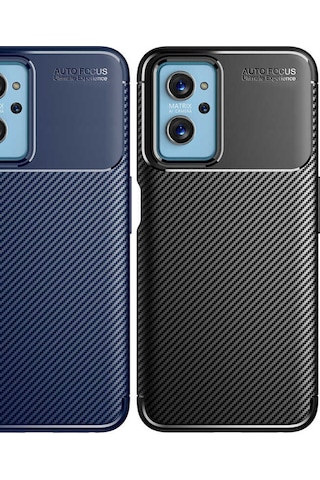 Oppo A76 Kılıf Zore Negro Silikon Kapak Lacivert