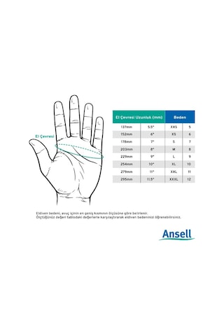 Ansell 37-676 Kimyasal Ve Sıvı Korumalı İş Eldiveni