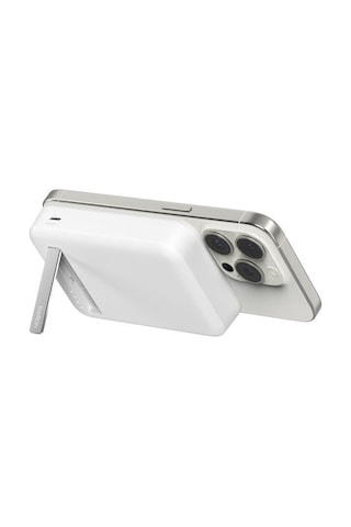 Belkin Bpd008btwt Boostcharge Qi2 15w 10k Magsafe Uyumlu Kablosuz Powerbank Beyaz siyah